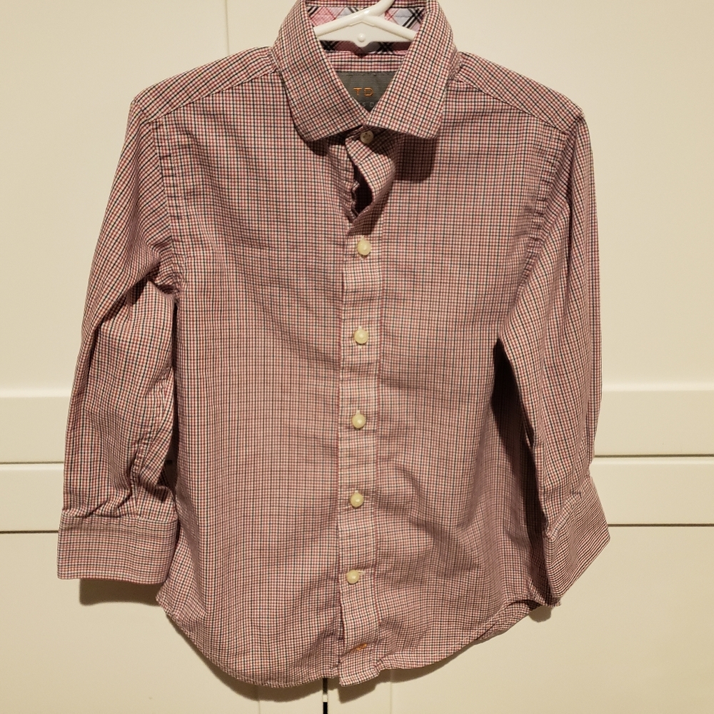Thomas Dean Button Down Dress Shirt Size 4